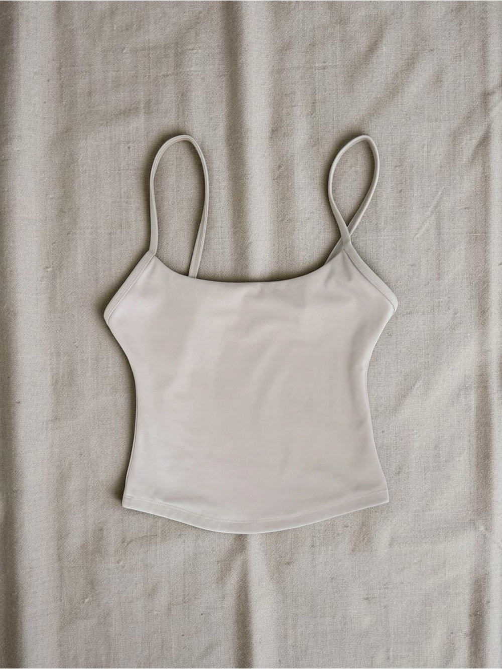CSB Cream Spaghetti Strap Cami Tank Top